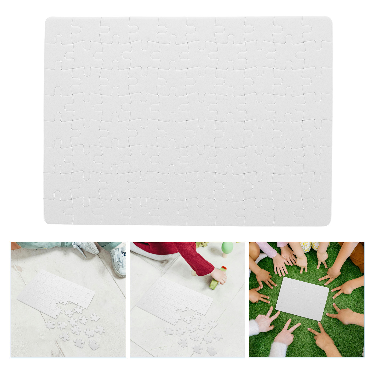 Puzzle Blank White - 4 แผ่น จิ๊กซอว์เปล่าสำหรับงานซับลิเมชั่น แผ่นจิ๊กซอว์สีขาว งานฝีมือ DIY