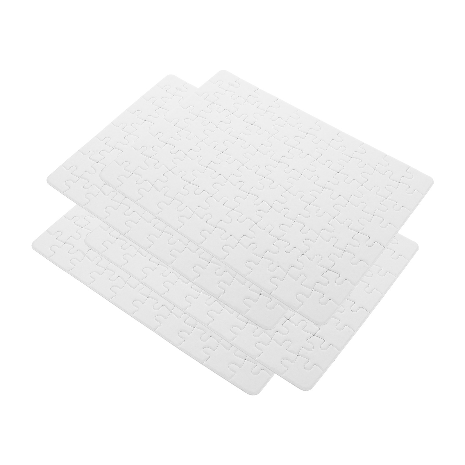 Puzzle Blank White - แผ่นจิ๊กซอว์เปล่า 4 แผ่น แผ่นจิ๊กซอว์สีขาว สำหรับงานศิลปะ DIY