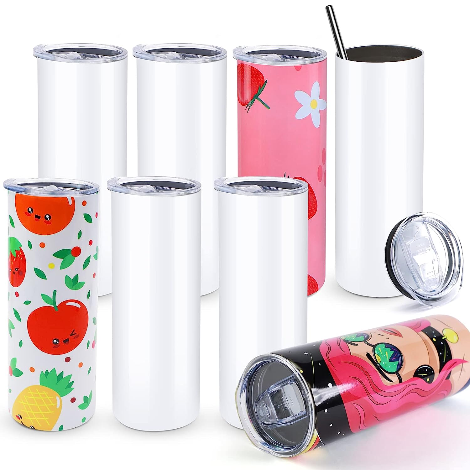 Htvront 8ชิ้นแก้วทัมเบลอร์สแตน - Sublimation Mug White บทวิจารณ์และราคา