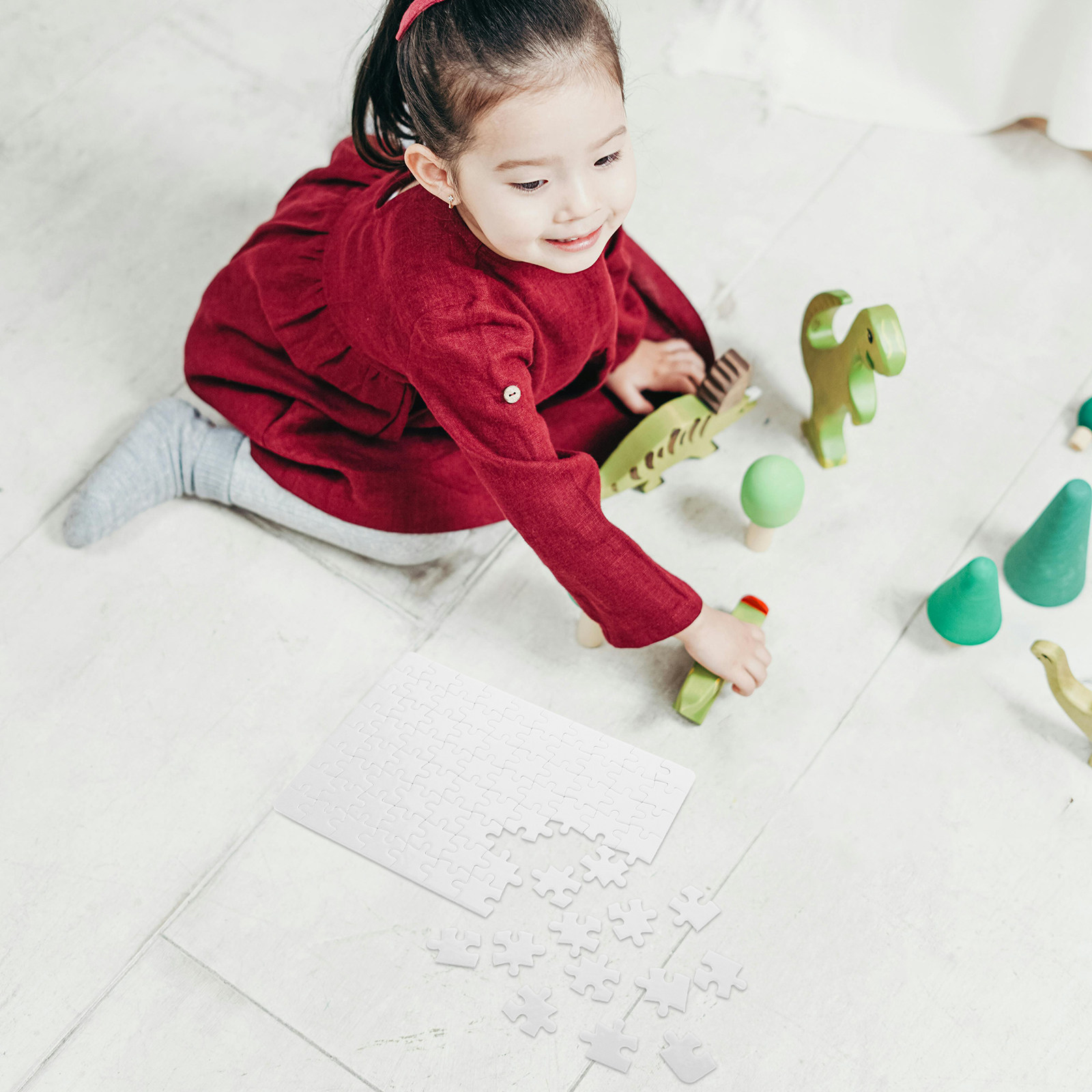 แผ่นจิ๊กซอว์สีขาว 4 แผ่น ชิ้นส - Puzzle Blank White บทวิจารณ์และราคา